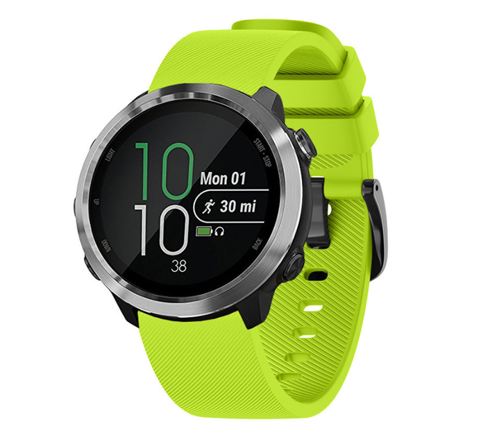 Силіконовий ремінець Half Strips 20 мм для Amazfit Bip Lite S U/ GTS 2 3 4 Mini / GTR (42 mm) / 2, Samsung Galaxy Watch / Active 2 (40 mm) / Gear S4 (42 mm), Huawei GT2 (42 mm) рифлений Зелений 2100P - зображення 2