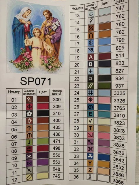 Алмазная мозаика Икона Святое семейство 40х50 см ColorArt SP071 - Фото 5 Алмазная мозаика Икона Святое семейство 40х50 см ColorArt SP071 - изображение 5
