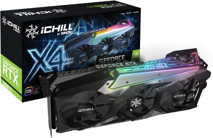 Karta graficzna INNO3D PCI-Ex GeForce RTX 3080 Ti iCHILL X4 12GB GDDR6X (384bit) (1710/19000) (HDMI, 3 x DisplayPort) (C308T4-126XX-1810VA3) - obraz 3