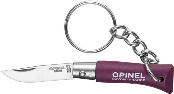 Ніж Opinel Keychain №2 Inox. Колір - фіолетовий (2046562) - зображення 1