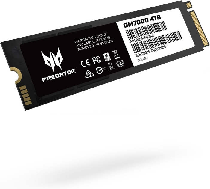 内蔵型SSD Acer Predator GM7000 2TB SSD SSD диск acer Predator GM7000 2TB NVMe Gen4 M.2 2280 PCIe