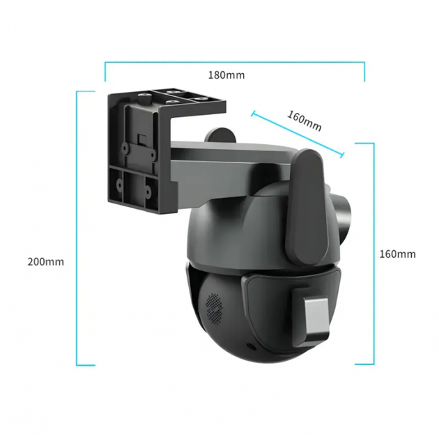 Камера наружная поворотная уличная двойная WIFI DOUL CAM Q-821 FULL-HD 4Mp Ночная сьемка Черная - Фото 8 Камера наружная поворотная уличная двойная WIFI DOUL CAM Q-821 FULL-HD 4Mp Ночная сьемка Черная - изображение 8