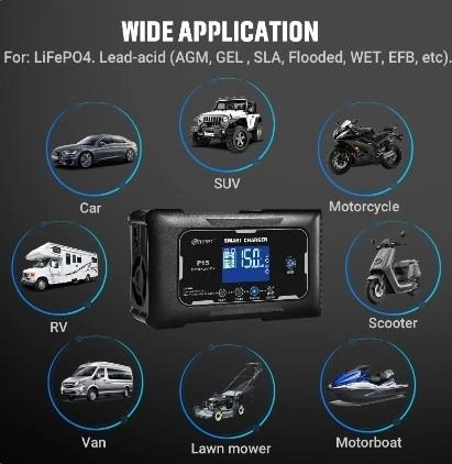 Автомобильное зарядное устройство P15 Свинцово-кислотные аккумуляторы 12V/15A и 24V/10A (P15PO4) - изображение 7