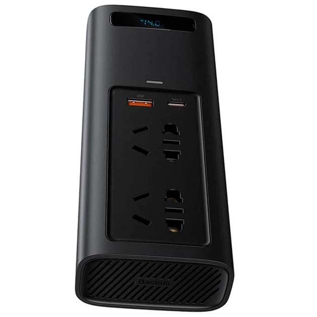 Автомобильный преобразователь инвертор Baseus 150W Inverter с 2 розетками на 220V+USB+Type-C (GFDH-7672) - изображение 5