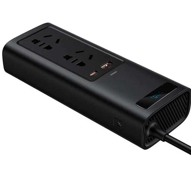 Автомобильный преобразователь инвертор Baseus 150W Inverter с 2 розетками на 220V+USB+Type-C (GFDH-7672) - изображение 6