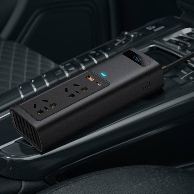 Автомобильный преобразователь инвертор Baseus 150W Inverter с 2 розетками на 220V+USB+Type-C (GFDH-7672) - изображение 11