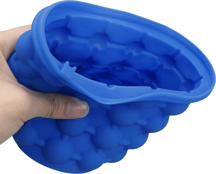 Силіконова форма для заморожування відро льоду з кришкою Ice Cube Maker Genie до 120 кубиків (K-756544331) - зображення 11