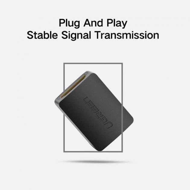 Соеденитель HDMI 2.0 UGREEN 4K@60Hz F/F Black (20107) - Фото 5 Соеденитель HDMI 2.0 UGREEN 4K@60Hz F/F Black (20107) - изображение 5