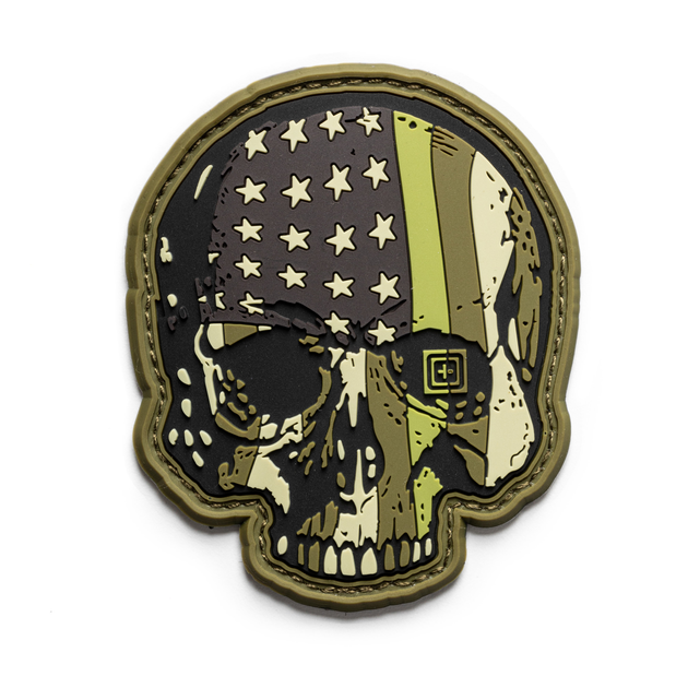 Нашивка 5.11 Tactical Patriot Skull Patch - зображення 1