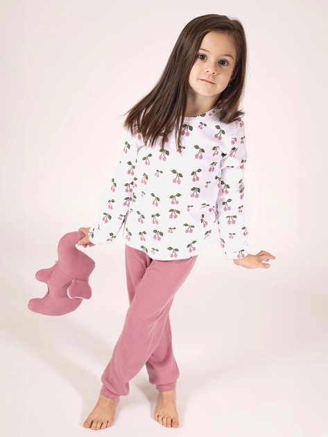 Дитяча піжама для дівчинки Nicol 204036 98 см Білий/Рожевий (5905601020301) - зображення 2