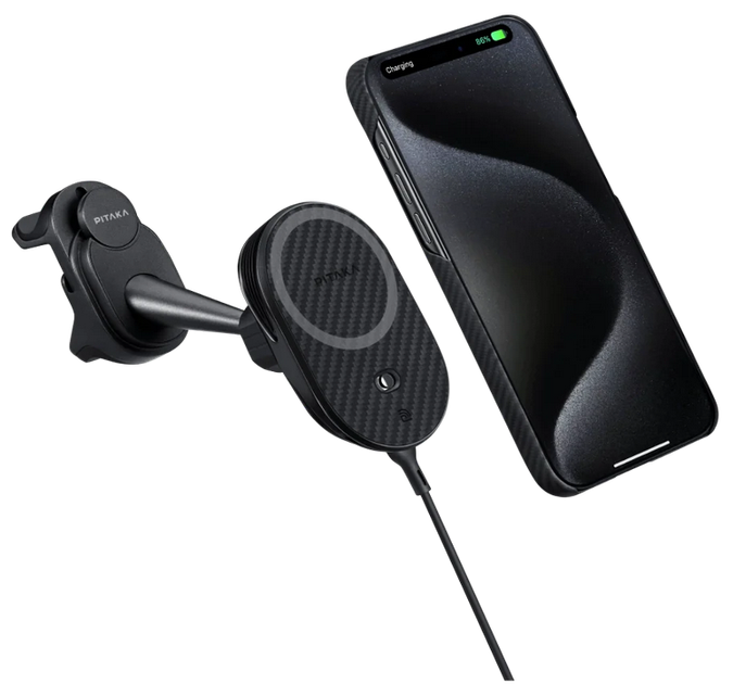Автомобильный держатель Pitaka MagEZ Car Mount Pro 2 Car Vent Black (Tesla) (CM2302T) - изображение 2