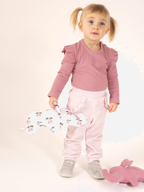 Spodnie dziecięce welurowe dla dziewczynki Nicol 204277 56 cm Liliowe (5905601023456) - obraz 2