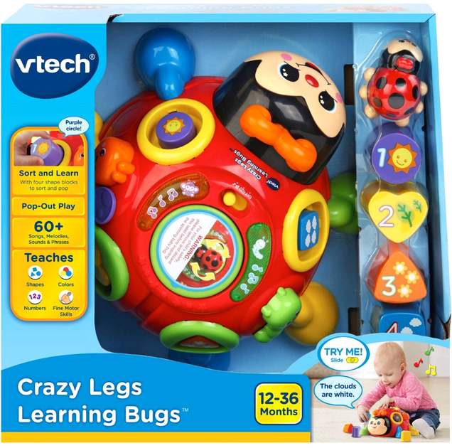 Zabawka na kółkach Vtech Baby Learningbug with Crazy Legs (5766181186241) - obraz 1