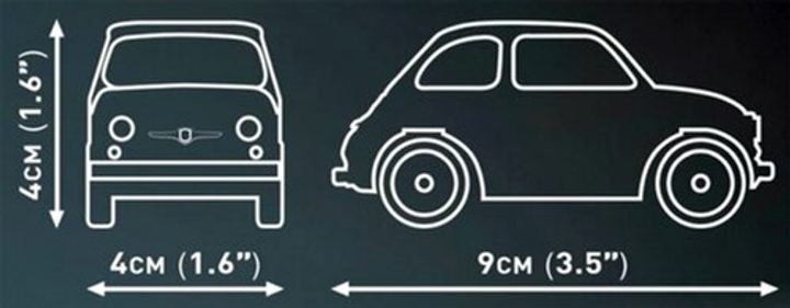 Klocki konstrukcyjne Cobi Youngtimer Fiat Abarth 595 70 elementów (5902251245146) - obraz 3