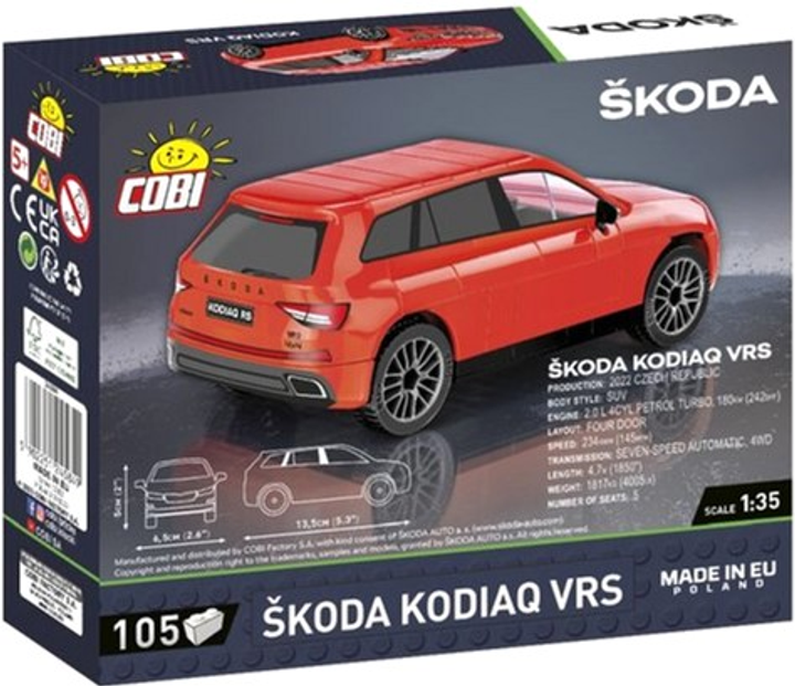 Klocki konstrukcyjne Cobi Skoda Kodiaq VRS 105 elementów (5902251245849) - obraz 2