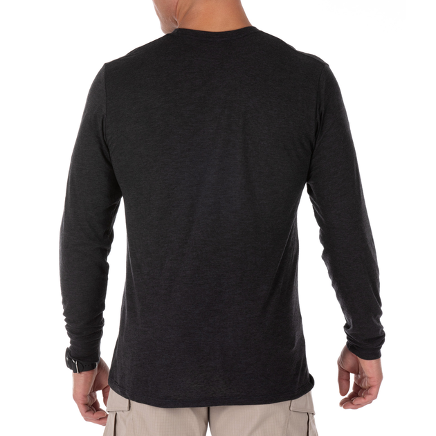 Реглан 5.11 Tactical Triblend Legacy Long Sleeve Tee M Black Heather - зображення 2