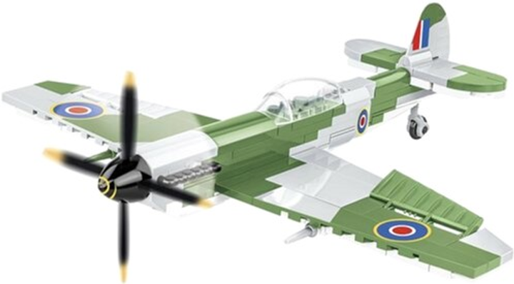 Klocki konstrukcyjne Cobi Historical Collection WWII Spitfire Samolot myśliwski 152 elementy (5902251058654) - obraz 2
