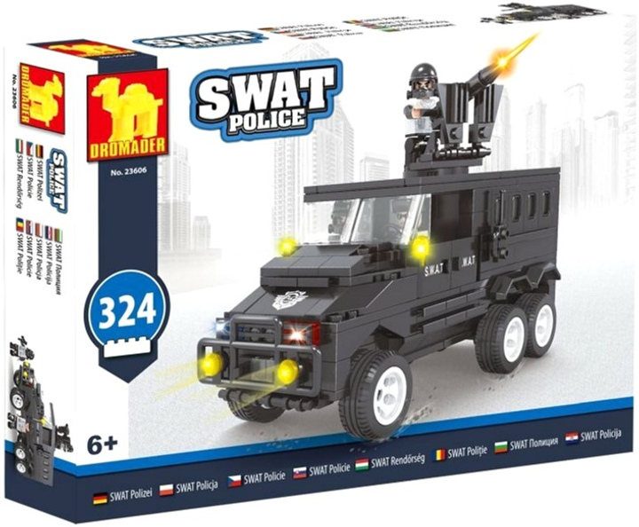 Klocki konstrukcyjne Dromader Samochód SWAT 324 elementy (6900360236061) - obraz 1