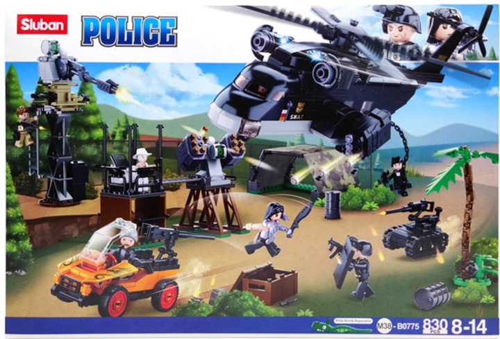 Klocki konstrukcyjne Sluban Policja Baza Policyjna 830 elementów (5900949435831) - obraz 1
