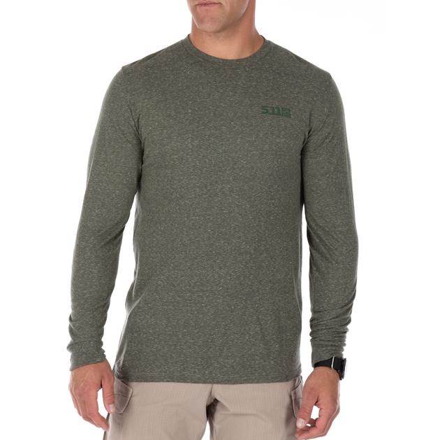 Реглан 5.11 Tactical Triblend Legacy Long Sleeve Tee L Military Green Heather - зображення 1