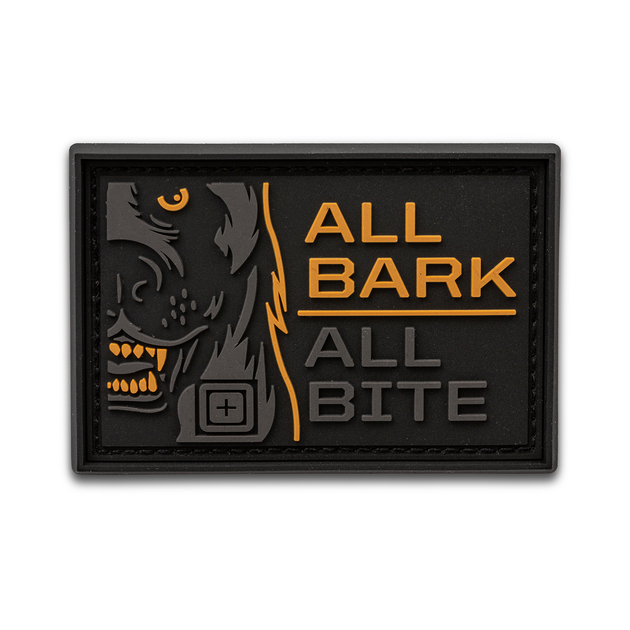 Нашивка 5.11 Tactical All Bark Zoom PatchBlack - зображення 1