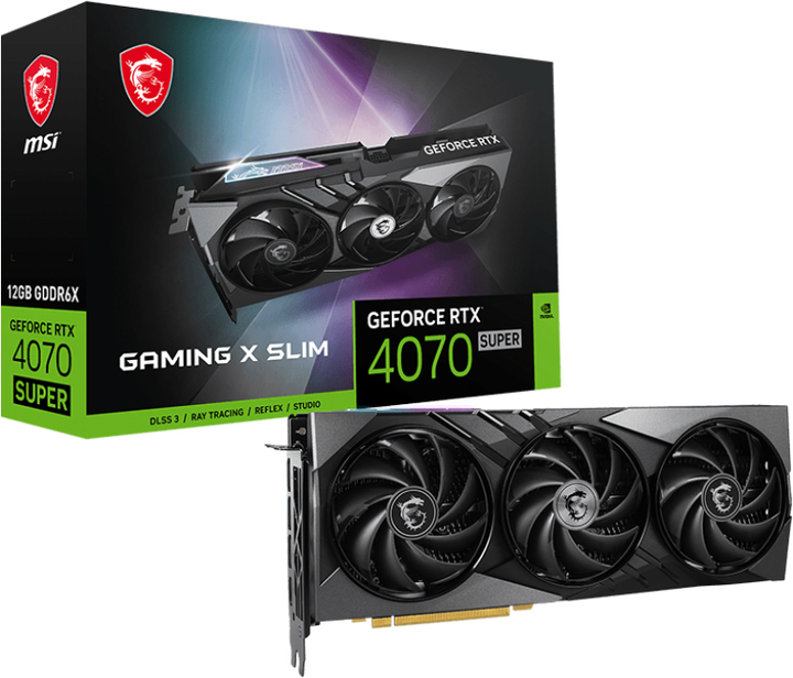 Відеокарта MSI PCI-Ex GeForce RTX 4070 Super 12G Gaming X Slim 12GB GDDR6X (192bit) (2655/21000) (HDMI, 3 x DisplayPort) (V513-619R) - зображення 7