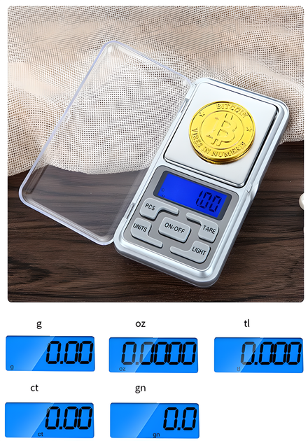 Высокоточные электронные ювелирные мини весы МН-500 до 500 г - изображение 4