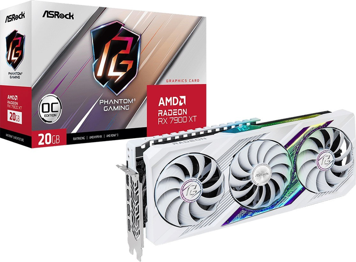 Karta graficzna ASRock PCI-Ex Radeon RX 7900 TX Phantom Gaming White OC 20GB GDDR6 (320bit) (2075/20000) (1 x HDMI, 3 x DisplayPort) (90-GA4XZZ-00UANF) - obraz 5