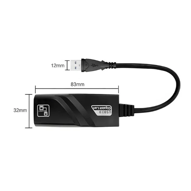 Мережевий адаптер USB 3.0 Ethernet Adapter 10/100/1000 Mbps - изображение 3
