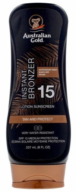 Лосьйон-автозасмага Australian Gold Instant Bronzer SPF 15 237 мл