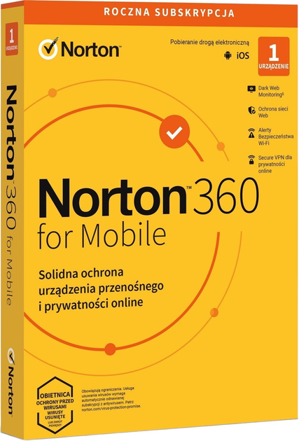 Antywirus Norton 360 Mobile 1 urządzenie 12 miesięcy (21426915) - obraz 1