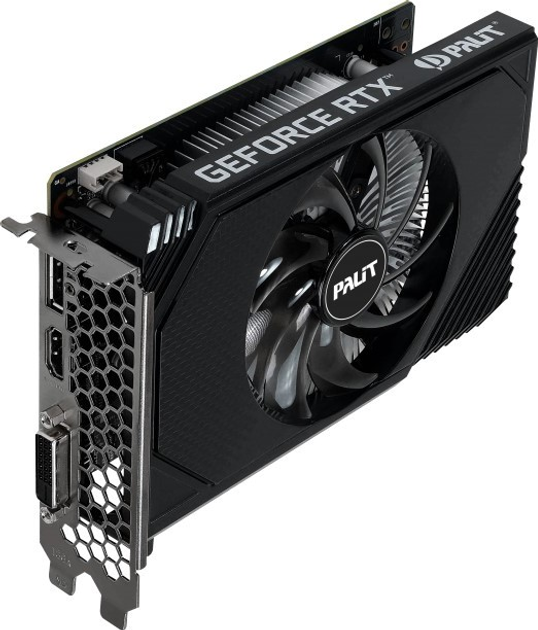 Видеокарта Palit PCI-Ex GeForce RTX 3050 StormX 6GB GDDR6 (96bit) (1470/14000) (1 x DisplayPort, 1 x HDMI, 1 x DVI) (NE63050018JE-1070F) - изображение 2