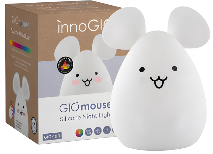 Lampka nocna silikonowa Innogio Mouse GIO-100 (5903317816850) - obraz 1