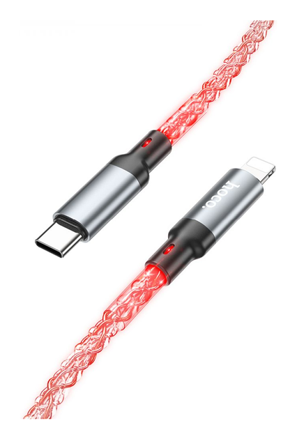 Кабель Hoco U112 Type-C to Lightning Shine Silver - изображение 3