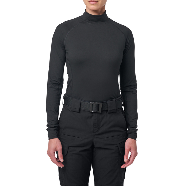 Термореглан жіночий 5.11 Tactical Women's Mock Neck Long Sleeve Top XS Black - зображення 1