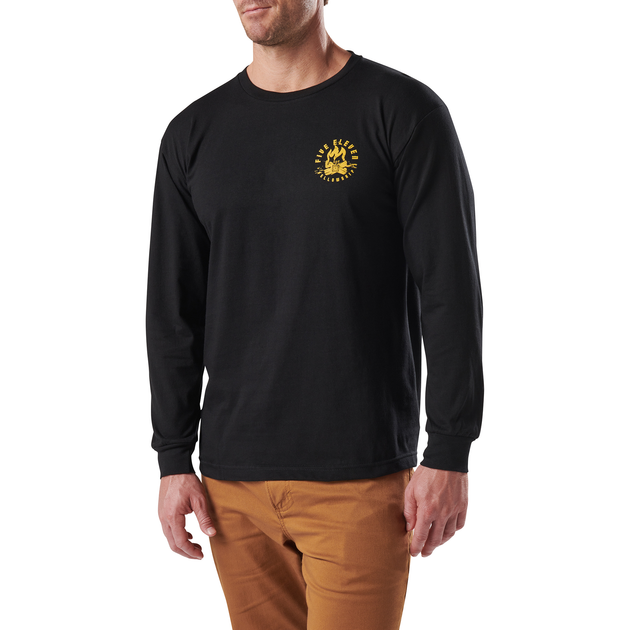 Реглан 5.11 Tactical Fellowship Long Sleeve S Black - зображення 1