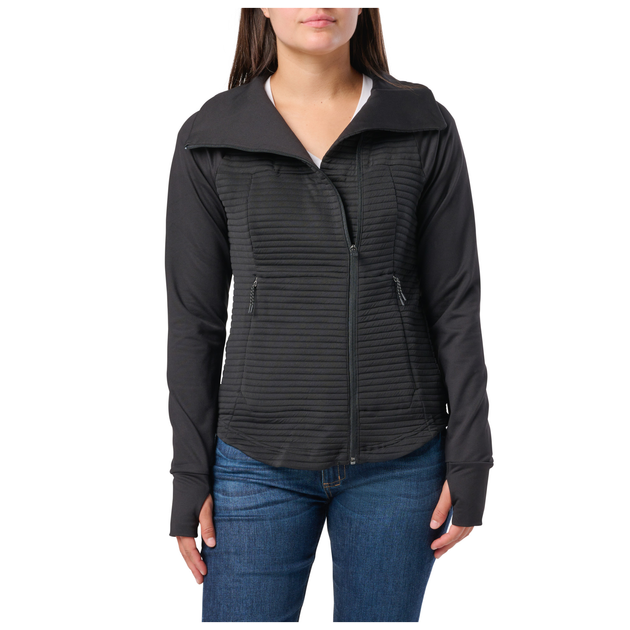 Куртка женская 5.11 Tactical Women's Crystal Hybrid Full Zip Jacket L Black - изображение 1