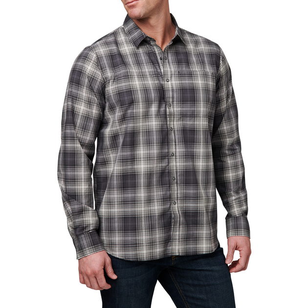 Рубашка тактическая 5.11 Tactical Igor Plaid Long Sleeve Shirt L Black Plaid 2 - изображение 1