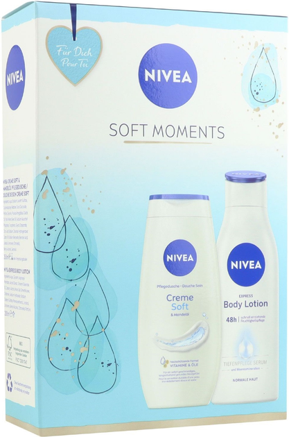 Набір косметики для догляду Nivea Soft Moments Гель для душу 250 мл + Лосьйон для тіла 250 мл (4005900950932) - зображення 1