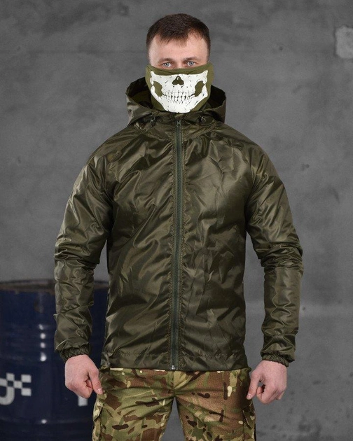 Тактична чоловіча куртка дощовик 2XL олива (16305) - зображення 1