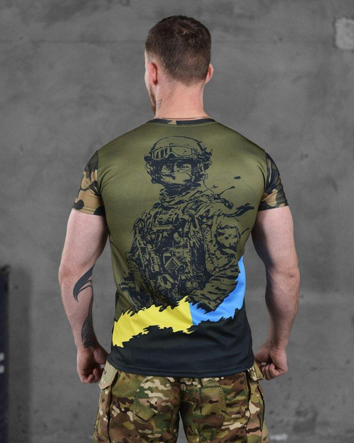 Армійська чоловіча футболка Ukrainian Army потовідвідна M олива+мультикам (86521) - зображення 2