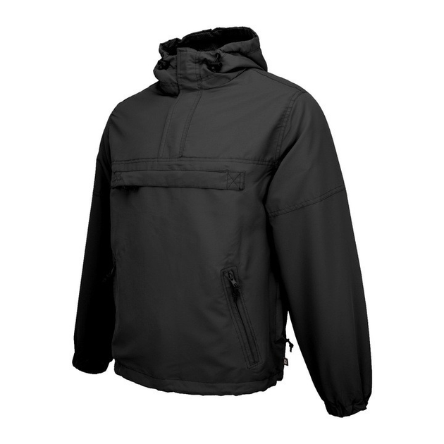 Тактична куртка анорак Brandit Summer Windbreaker, водонепроникна літня вітровка, чорний 5XL - зображення 1