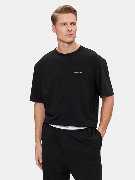 Футболка бавовняна чоловіча Calvin Klein Underwear 000NM2298E-UB2 S Чорна (8719856381257) - зображення 1