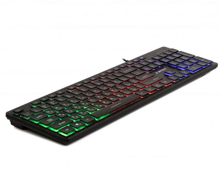 Клавіатура Gembird KB-UML-01-UA, Black, USB, 3-х кольорове ...