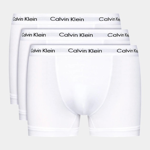 Набір трусів шорти Calvin Klein Underwear 0000U2662G-100 L 3 шт Білі (5051145189223) - зображення 1