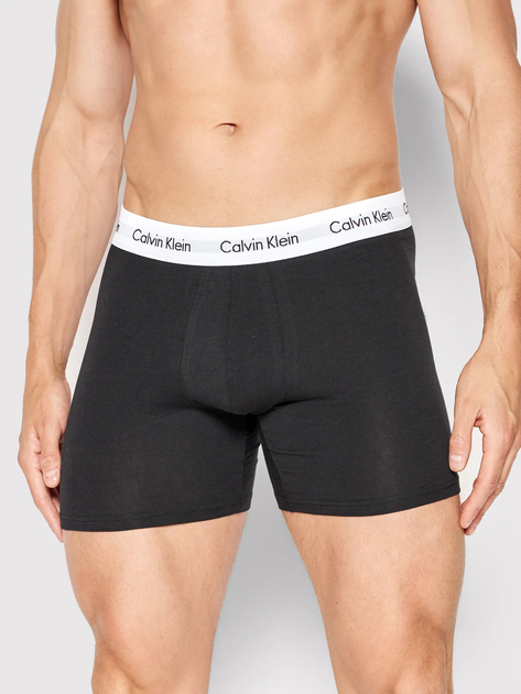 Набір трусів шорти Calvin Klein Underwear 000NB1770A-MP1 XL 3 шт Чорний/Білий/Сірий (8719115052775) - зображення 2