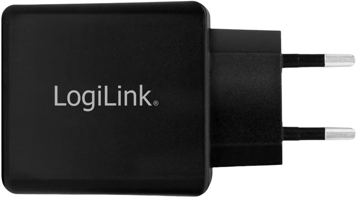 Ładowarka sieciowa LogiLink 2-Port USB-A/USB-C 12 W Czarna (4052792055078) - obraz 2