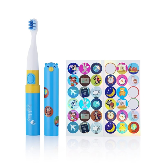 Електрична дорожня зубна щітка Brush-Baby Go KIDZ голуба - зображення 2