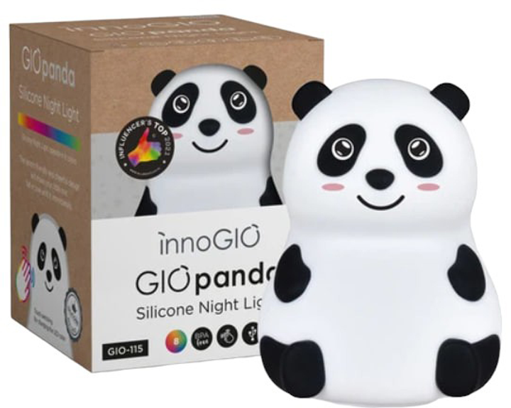 Lampka nocna silikonowa Innogio Panda GIO-115 (5903317816577) - obraz 1