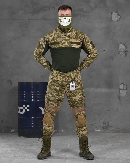Тактический летний костюм с наколенниками 7.62 штаны+убакс S пиксель (86476) - изображение 1